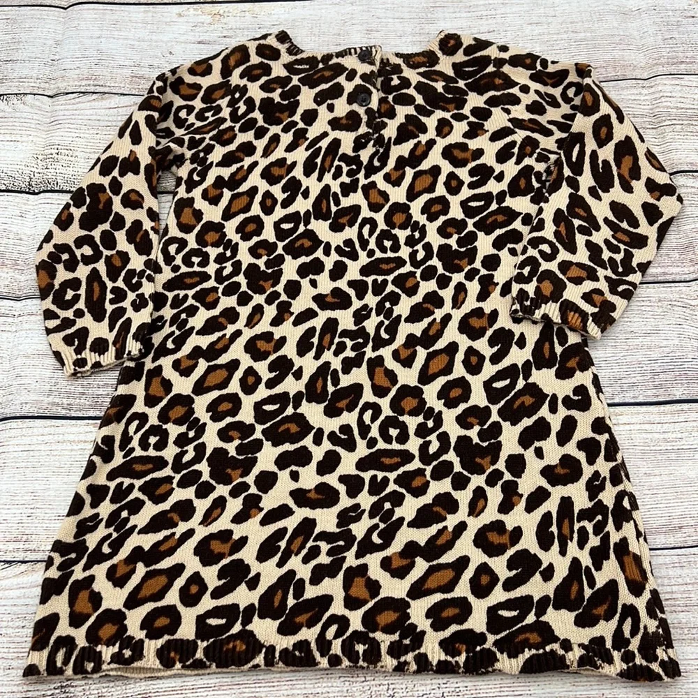 Gymboree Cheetah Print Sweater Dress Sz 18-24 months